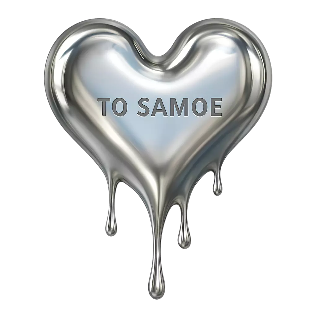TO SAMOE – stříbrné srdce, logo salonu v Brně